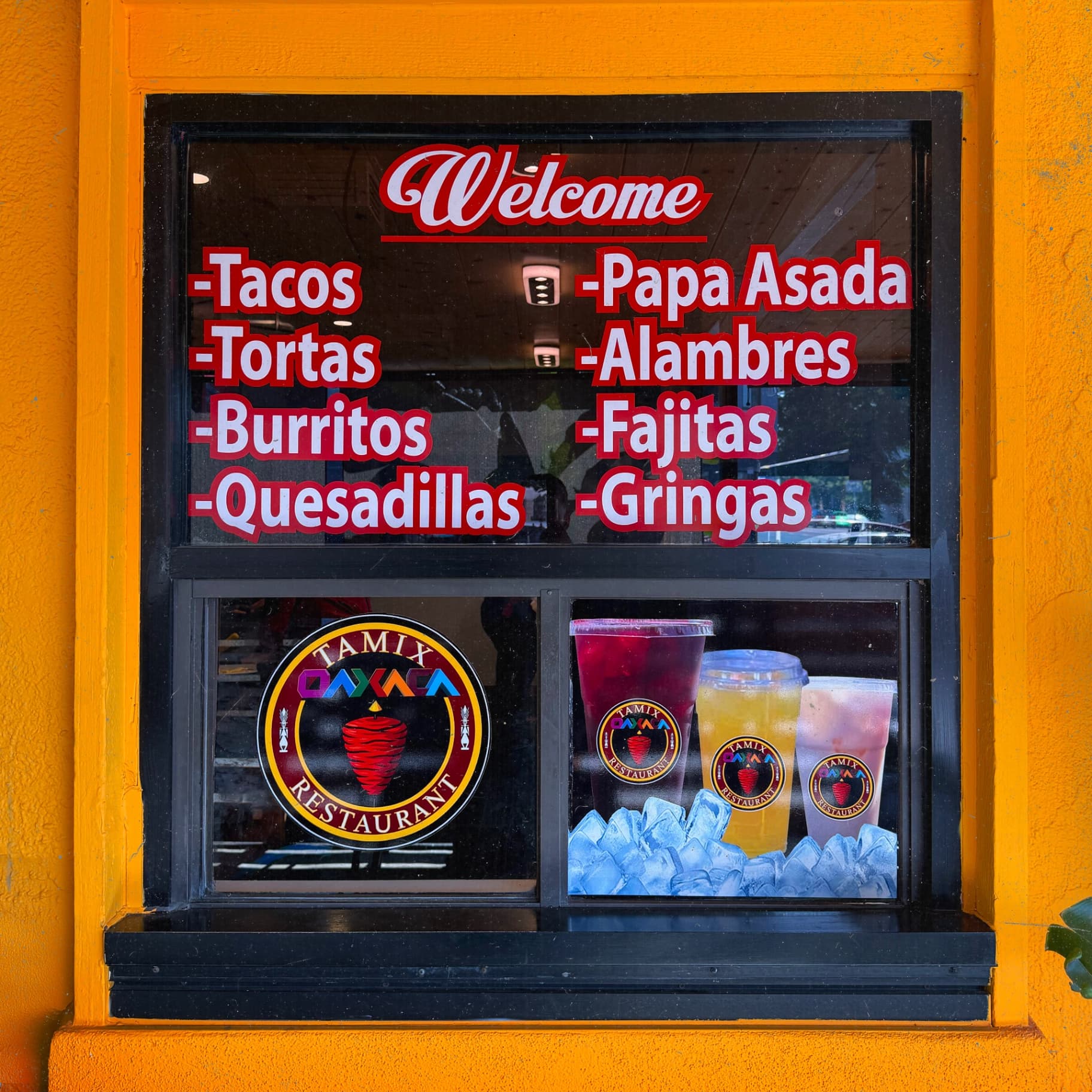 Window Menu Display with Aguas Frescas